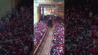 Massive crowd at Velachery MRTS railway station [upl. by Cristian]