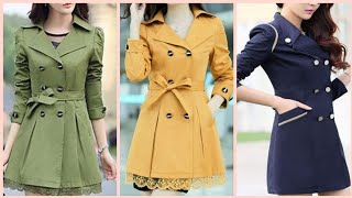 Ailegogo new woman trench coat spring autumn slim double breasted windbreaker button detail coat2022 [upl. by Leffert]