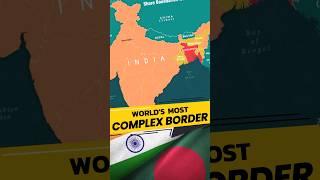 Part1 🚫😯Worlds Only 3️⃣rd Order Enclave shorts india bangladesh map problem border gk [upl. by Enelia]