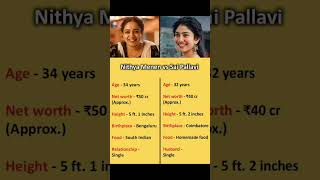 Nithiya Menon 🆚 Sai Pallavi [upl. by Marleah734]