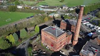 LMS Jubilee Class 5596 steam train passing ClayMills Victorian pumping station [upl. by Cristiona]