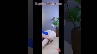 Flexy girl doing Supta Tittibhasana easily  Fitness with Yoga Vlog ❣️ shorts yoga fitness fit [upl. by Aenaj]