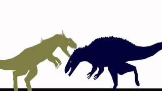 Jurassic World  Allosaurus vs Acrocanthosaurus [upl. by Coppins139]