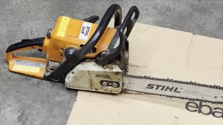 Stihl 025 Chainsaw Chain Wont Spin  Sprocket and Needle Cage Bearing Replacement [upl. by Notgnirrab]