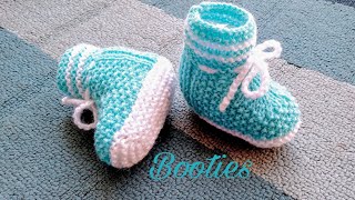 Knitting Baby Booties [upl. by Caritta]