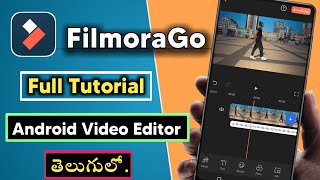 FilmoraGo app Tutorial  FilmoraGo editing Telugu  filmorago [upl. by Nosyd]