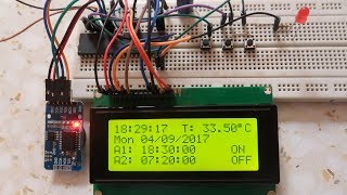 Hardware  RTCC with 2 alarms and temperature monitor using DS3231 and PIC16F877A [upl. by Aserehc]