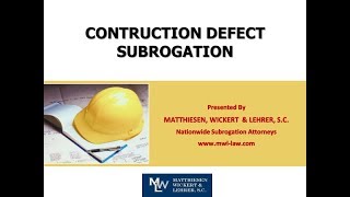 Construction Defect Litigation [upl. by Dremann]