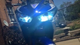 How to install HID Headlights on Yamaha R3 2015  Triangle Marker Light [upl. by Kerri]