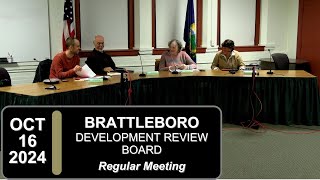 Brattleboro Development Review Board Mtg 101624 [upl. by Brit]