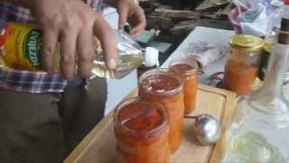 Traditional Cooking  Making Ajvar in Serbia [upl. by Harlie80]