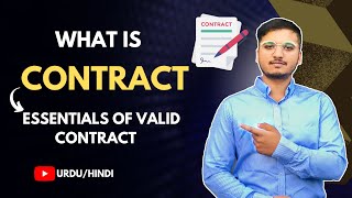 What is Contract amp Essential element of valid contract Urdu  Hindi [upl. by Gudrun]