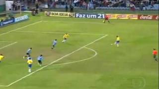 Eliminatórias Copa 2010 Brasil 4x0 Uruguai 2009 [upl. by Pinchas238]