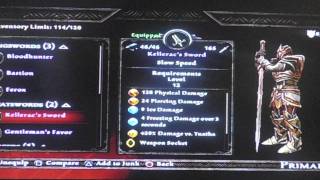 Kingdoms of Amalur Reckoning  Rare Weapons part 3  Kelleracs sword [upl. by Ecirtemed]