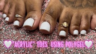 DIY POLYGEL TOE NAILS AT HOME  Overlay on Toes  How To do Acrylic Toes [upl. by Warchaw]