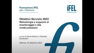 23092022  Obiettivi in Comune la nuova piattaforma IFEL di supporto alle rendicontazioni 2022 [upl. by Hcab]