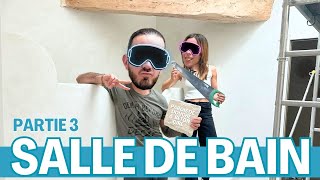 DIY Cloison de douche Siporex amp Béton ciré  SDB PARTIE 3 [upl. by Aurel]