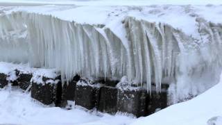 IJs en sneeuw IJsselmeer Afsluitdijk 5 februari 2012 [upl. by Neile402]