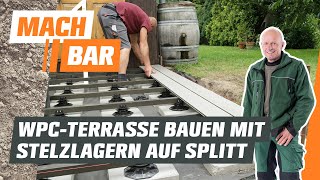 WPCTerrasse bauen im Splittbett auf Stelzlagern  OBI [upl. by Noied256]