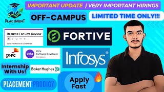 Biggest New Hirings  OFF Campus Drive  Zeta PWC Infosys  2024 2023 Batch  Jobs [upl. by Caswell633]