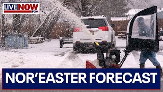 Noreaster Heavy snow forecasted for New England amid winter storm alert  LiveNOW from FOX [upl. by Missak]