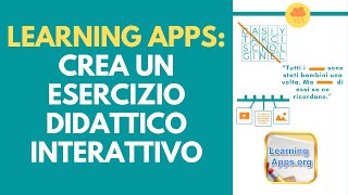 LEARNING APPS crea un esercizio didattico interattivo [upl. by Michella]