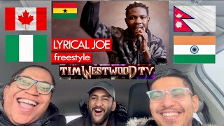 FOREIGNERS REACT TO LYRICAL JOE  TIM WESTWOOD FREESTYLE  VERY FUNNY VIDEO  MUST WATCH  GHANA [upl. by Sharona]