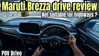 Maruti brezza drive review  highway drive  0100 test [upl. by Eeram]