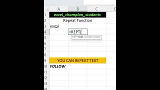 Repeat formula का use कैसे करते है excelshortcuts excelfunctions exceltips repeat ytshorts [upl. by Norton]