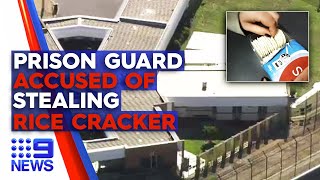 Prison guard in court over rice crackers [upl. by Enreval542]