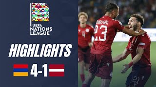 Armenia vs Latvia 41 Highlights UEFA Nations League 202425 [upl. by Descombes440]