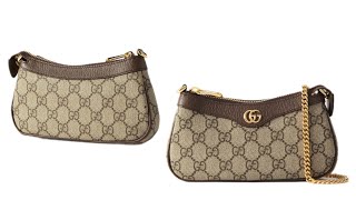 GUCCI Ophidia mini textured leathertrimmed printed coatedcanvas shoulder bag [upl. by Notnef429]