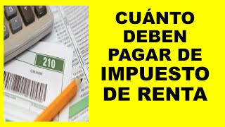 Cuánto deben pagar de impuesto de renta  declaracion renta [upl. by Nortal]