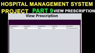 Hospital Management System project in Java Mysql Part 9 [upl. by Reinal]