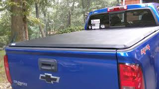 Chevy Colorado Tonno Pro hard trifold tonneau cover review [upl. by Elleina214]