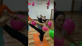 Ball Yoga  Balance yoga pose  yoga yogalife yogaposes yogaasana yogi [upl. by Arramat]