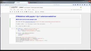 iPython Notebook  Jupyter  IJavaScript ijs  Selenium WebDriver [upl. by Haswell]