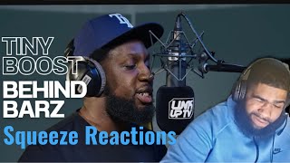 Tiny Boost  Behind Barz Take 2  Link Up TV Squeeze Reactions [upl. by Apgar]