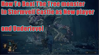 Elden Ring  How to beat The Lesser Ulcerated Tree Spirit in Stormveil Castle as New Player Guide [upl. by Eelannej293]