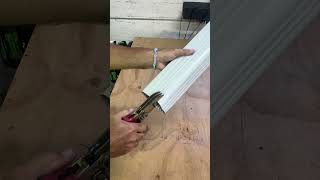 Downspout Crimping Technique howto gutters construction tools malcotools [upl. by Ecnaralc899]