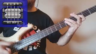 Stu Hamm  Black Ice Bass Cover  Tutorial Slap Bass DropD [upl. by Neetsuj]