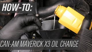 How To Change The Oil on a CanAm Maverick X3 [upl. by Eitsym]