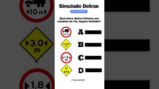 Simulado Detran prova teórica habilitação conhecimento quiz dicas habilitação [upl. by Lucine46]