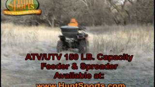 ATV  UTV Auger Drive Road Feeder Spreader Foodplot Implement Seeder [upl. by Dohsar137]