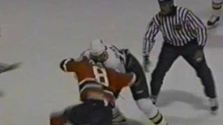 Mike Peluso vs Gino Odjick Jan 30 1996 [upl. by Tibbs]