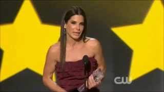 Sandra Bullock thanks JeanClaude Van Damme Chan amp Stallone  HD uncut [upl. by Ahsikit]