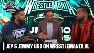 BROTHER VS BROTHER 💥 Jey amp Jimmy Uso smack talk ahead of WrestleMania XL match  WWE on ESPN [upl. by Elleirad]