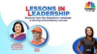 Lessons In Leadership With Rahul Dravid amp Arundhati Bhattacharya  N18V  CNBC TV18 [upl. by Odla]