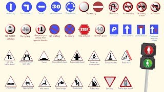 Road Signs Traffic Signs Street Signs with Useful Pictures [upl. by Ytsenoh]