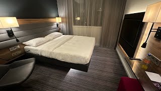 Moxy Munich Messe Hotel in Germany by Marriott  One King Bed  Breakfast  Review [upl. by Gallagher]